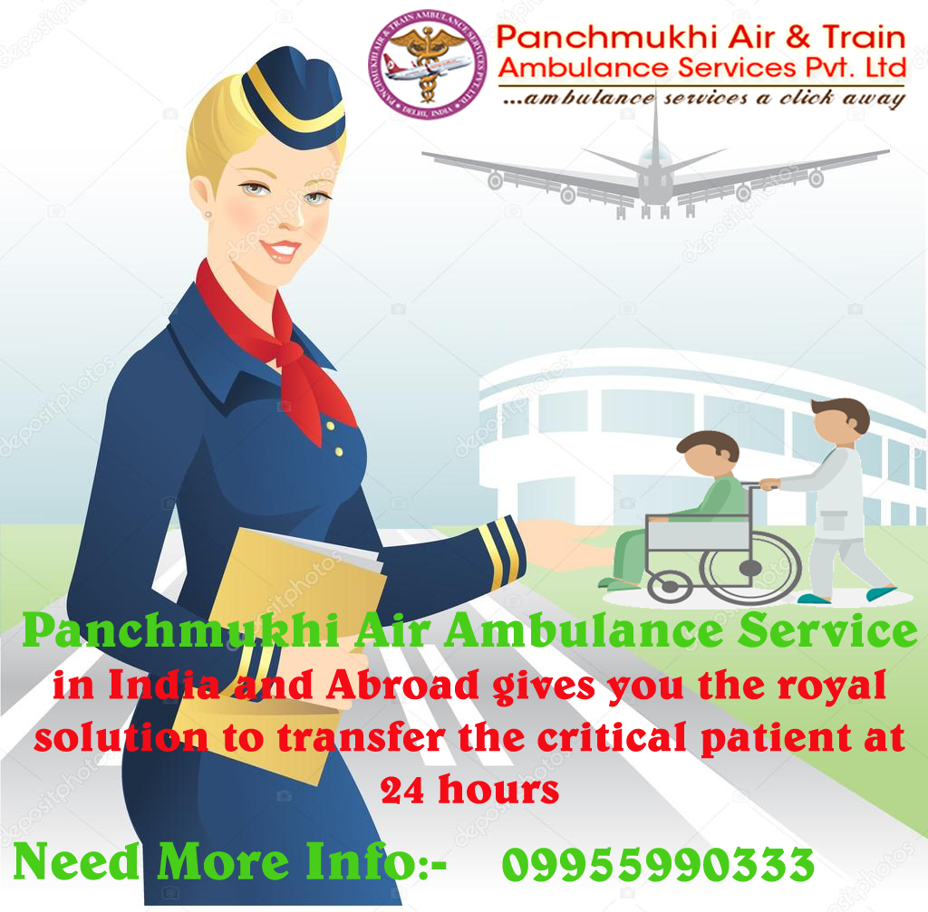 Stumpy Cost Frills Available In Panchmukhi Air Ambulance in Lucknow at 24 Hours